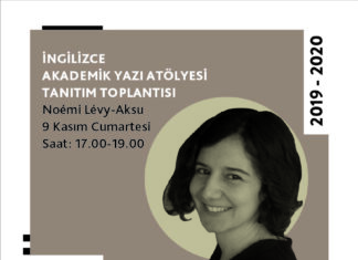 Noémi Lévy-Aksu: İngilizce Akademik Yazı Atölyesi Tanıtım Toplantısı