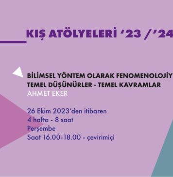 BİRARADA Enstitüsü 2023-2024 Kış Atölyeleri: Bilimsel Yöntem Olarak Fenomenolojiye Giriş: Temel Düşünürler -Temel Kavramlar