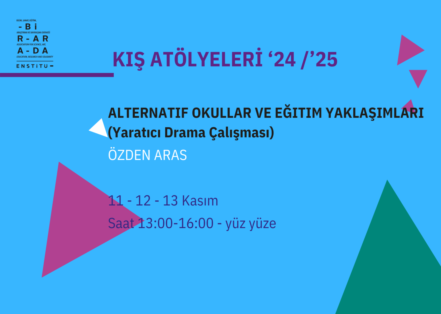 Kış Atölyeleri 24/25: Alternatif Okullar ve Eğitim Yaklaşımları ...